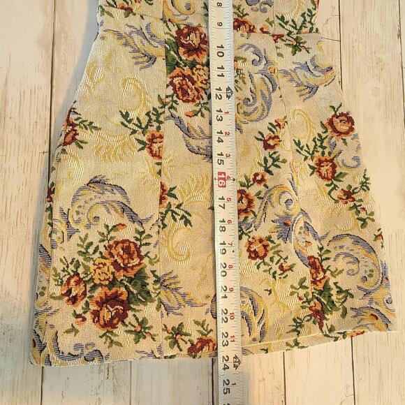 Edikted Floral Tapestry Lace-Up Back Strapless Minidress XS NEW Coquette Feminin - Picture 6 of 11